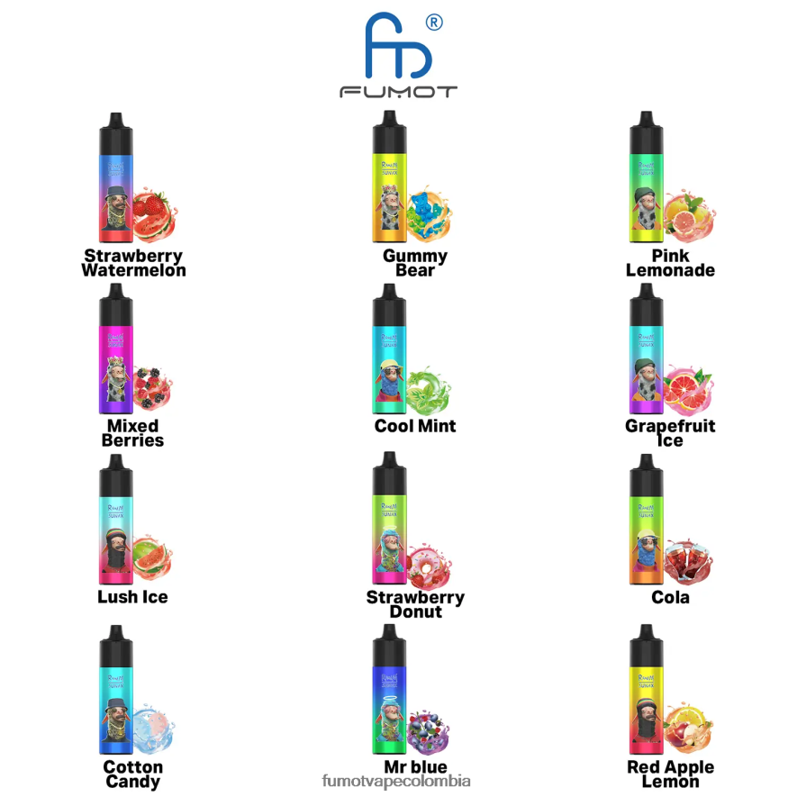 Fumot vape flavours - Cartucho de vapeo reemplazable 7000 (1 pieza) osito de goma Fumot Sunax 66880J488