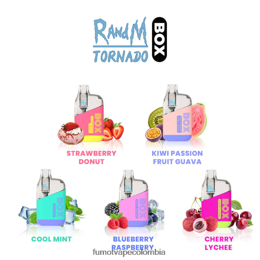 Fumot factory - caja 10000 vape pod desechable - 20ml (1 pieza) frambuesa arándano Fumot Tornado 66880J351