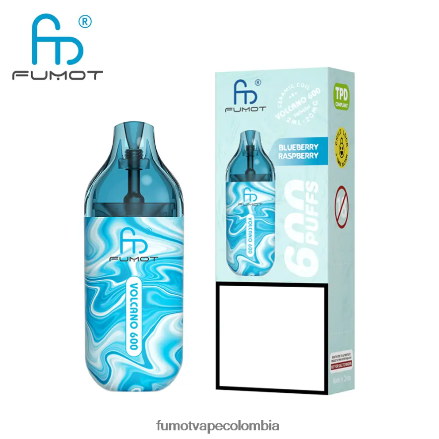 Fumot factory - Vape desechable compatible con 600 tpd - 2 ml (juego de 3 piezas) hielo de sandia Fumot Volcano 66880J291