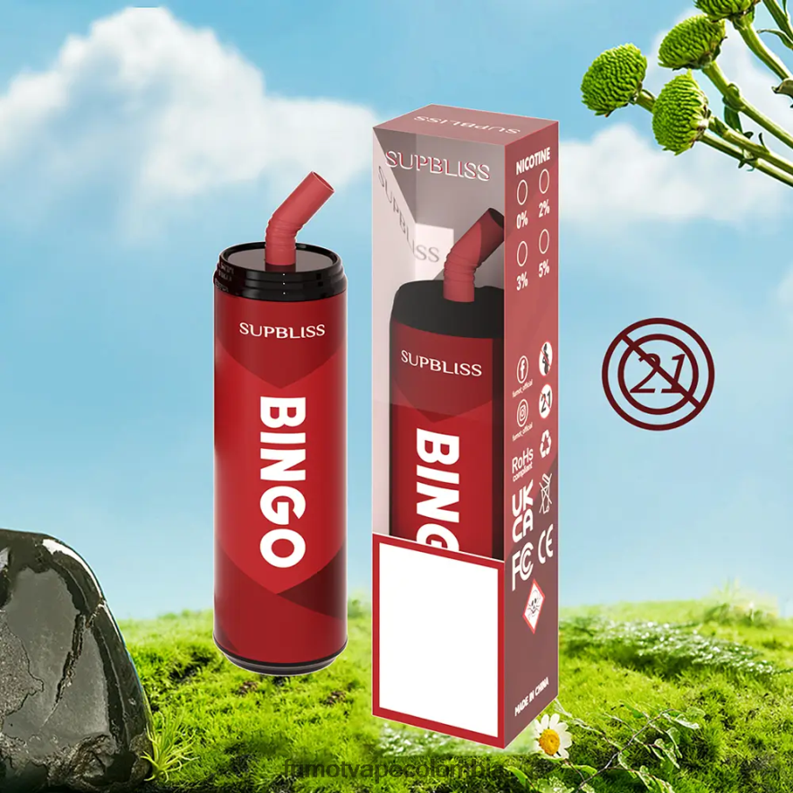 Fumot price - 9000 bolígrafo vapeador desechable (1 pieza) - 18 ml helado de fresa Fumot Supbliss Bingo 66880J474