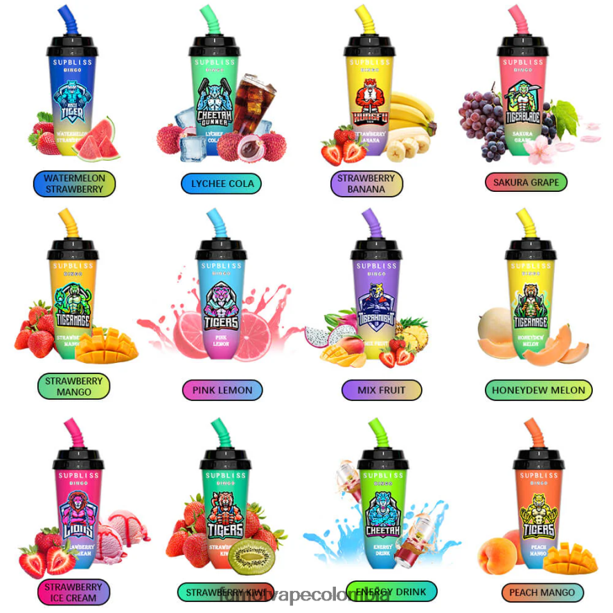 Fumot vape Colombia - Dispositivo de vapeo desechable 8000 - 16 ml (1 pieza) arándano Fumot Supbliss Bingo 66880J393