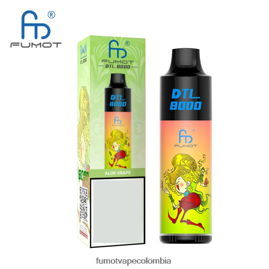 Fumot factory - Pluma vaporizador desechable 8000 - 16 ml (1 pieza) mango fresa Fumot DTL 66880J421