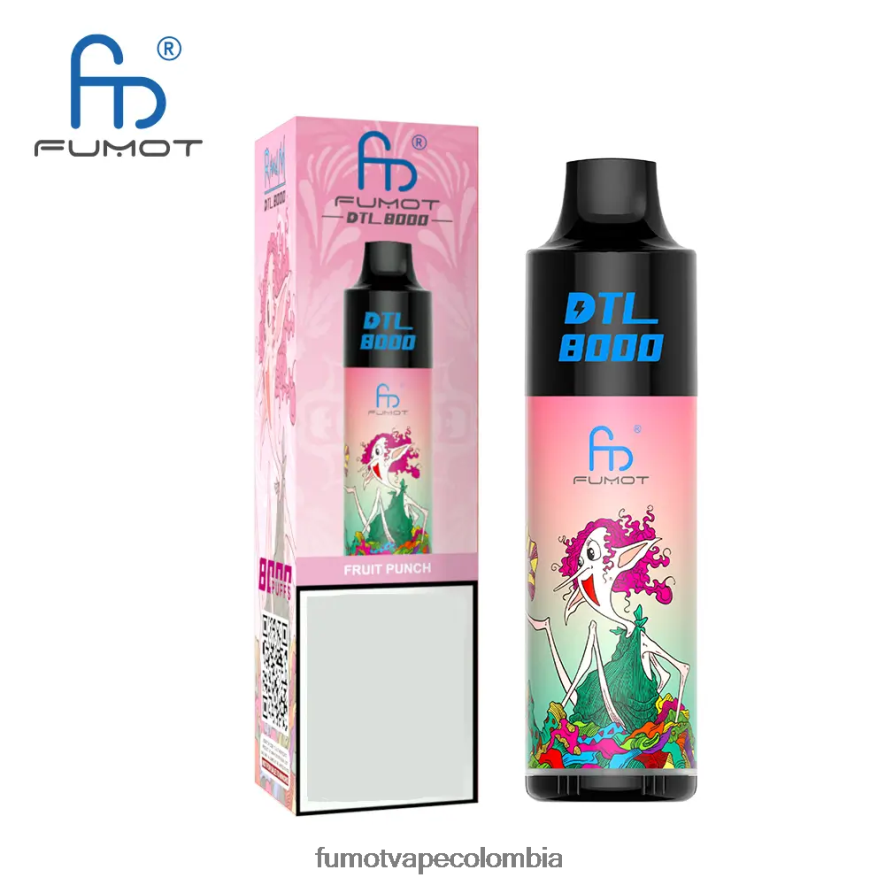 Fumot factory - Pluma vaporizador desechable 8000 - 16 ml (1 pieza) mango fresa Fumot DTL 66880J421