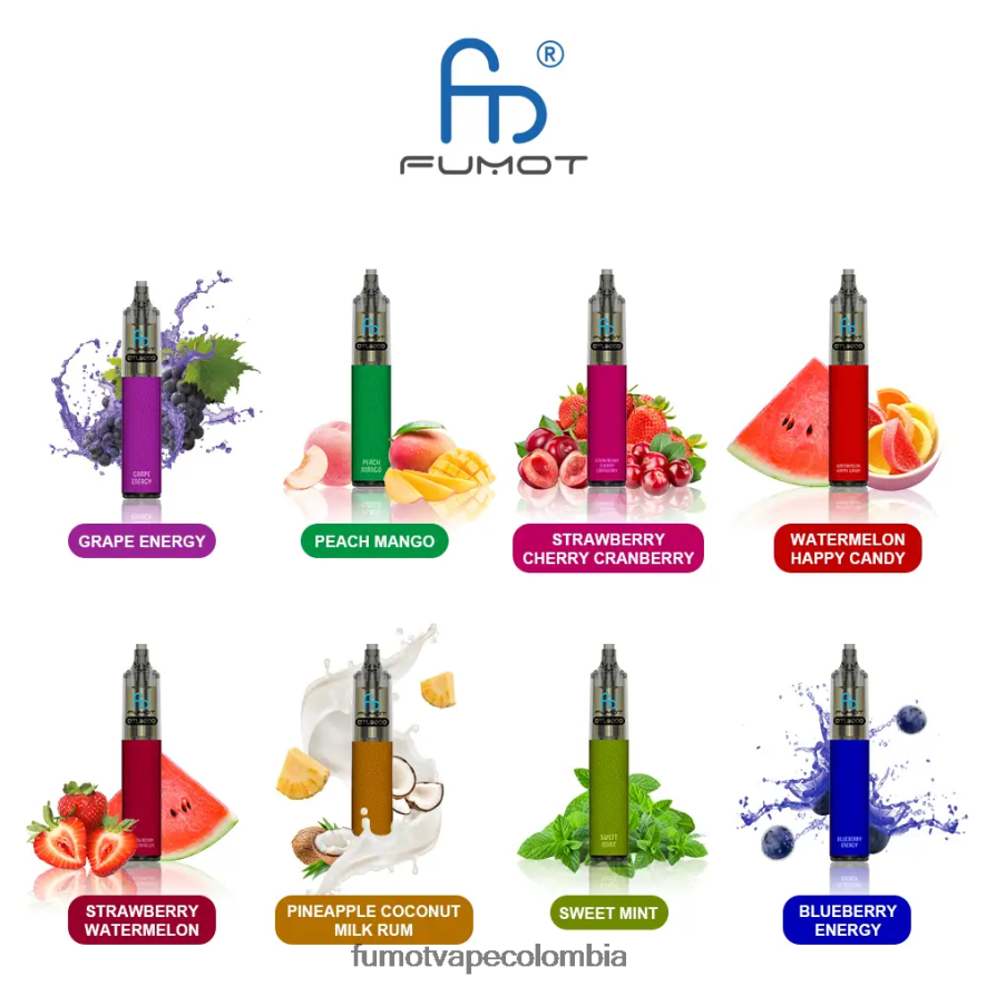 Fumot vape flavours - bolígrafo vapeador desechable 9000- 18ml (1 pieza) agua mineral Fumot DTL 66880J378