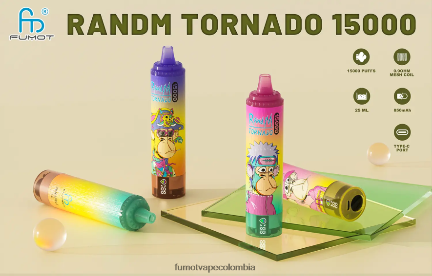 Fumot factory - 15000 vaporizador desechable 25ml (1 pieza) osito de goma Fumot Tornado 66880J171