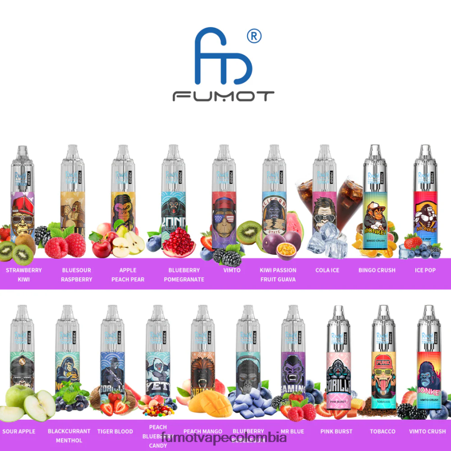 Fumot factory - 7000 vapeador desechable 0% - 14ml (1 pieza) hielo de fresa Fumot Tornado 66880J541