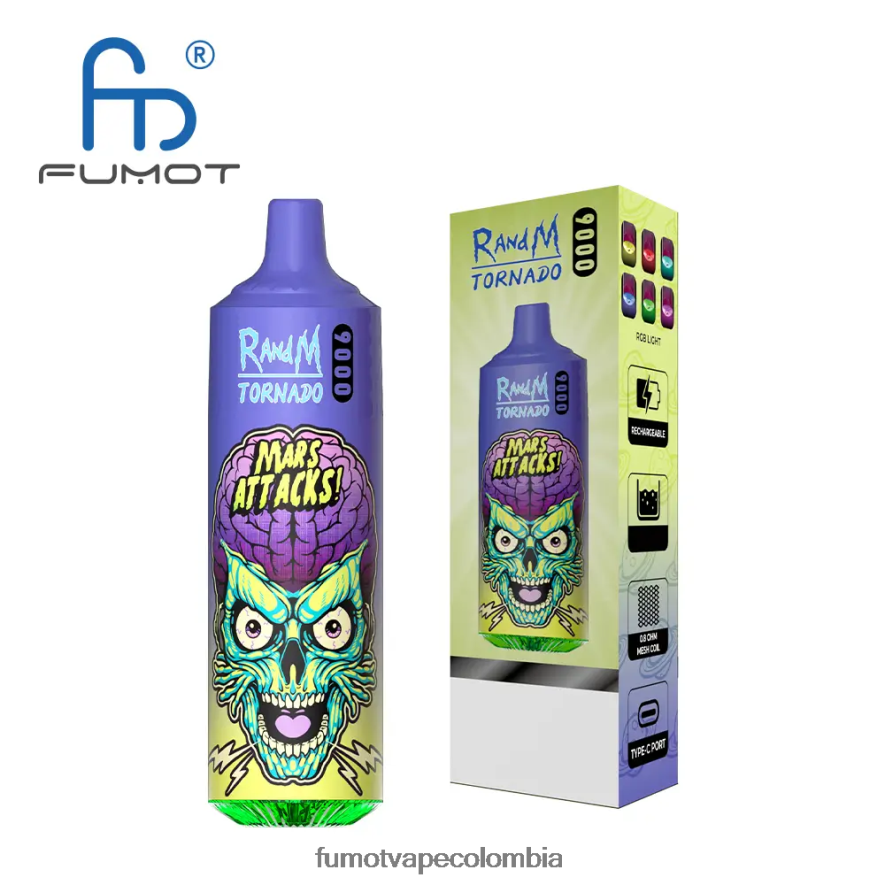 Fumot factory - Bolígrafo vapeador desechable 9000 de 18 ml (1 pieza) limonada de fresa Fumot Tornado 66880J21