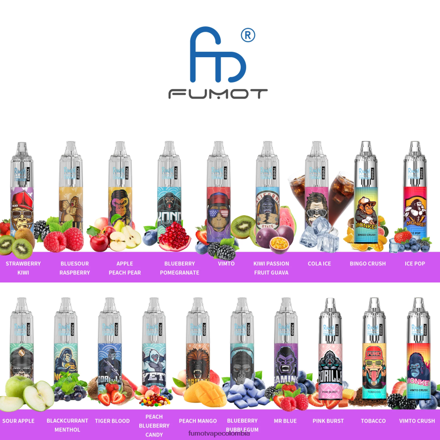 Fumot factory - Pluma vaporizador desechable 0% 7000 14 ml (1 pieza) Lima Limon Fumot Tornado 66880J521