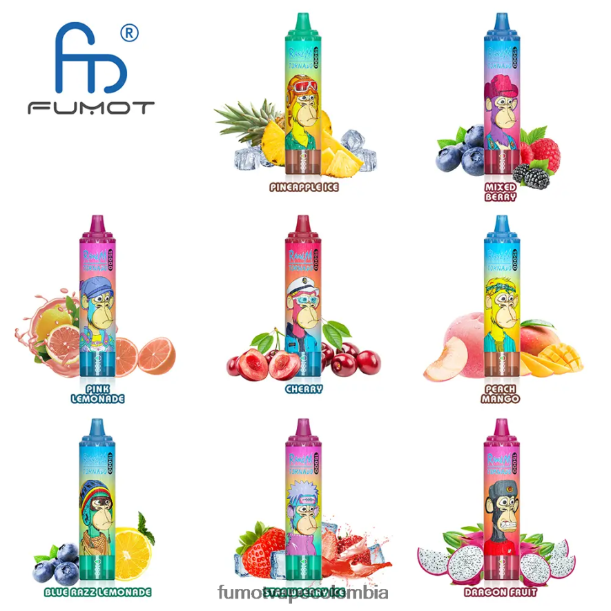 Fumot vape Colombia - 15000 vaporizador desechable 25ml (1 pieza) arándano cereza arándano Fumot Tornado 66880J163