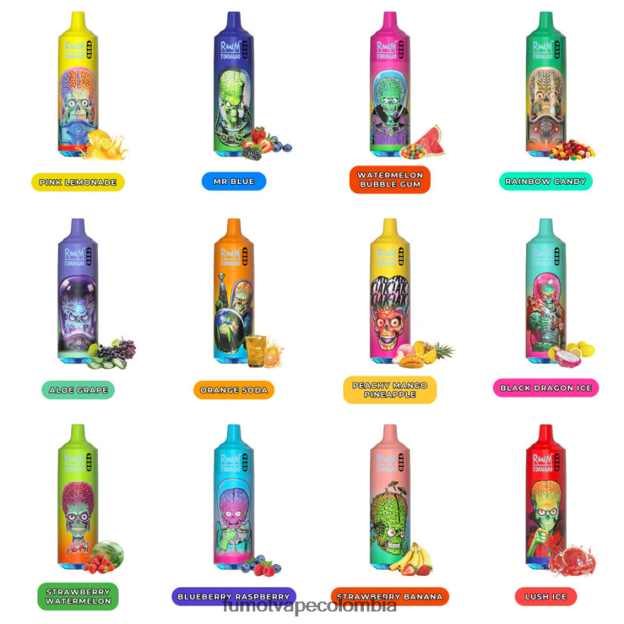 Fumot vape flavours - bolígrafo vapeador desechable 9000 - 18ml (1 pieza) estallido del hielo Fumot Tornado 66880J38