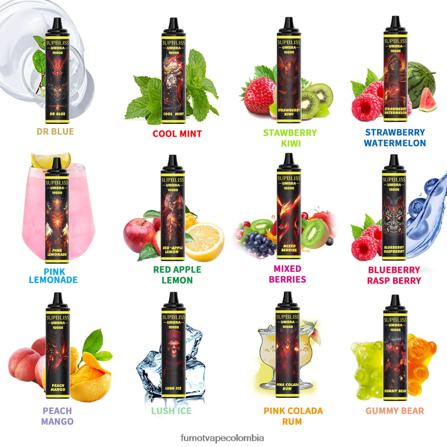 Fumot vape sale - 10000 (1 pieza) pluma vaporizador desechable - 20ml manzana roja limón Fumot Supbliss Umbra 66880J482